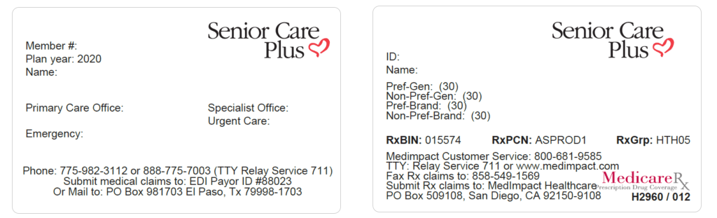 Your Membership Card - Senior Care Plus